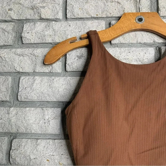 Lululemon Align Ribbed High-Neck Tank Top Roasted Brown - Picture 3 of 7